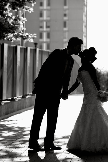 Silhouette of Couple in University City, Philadelphia 