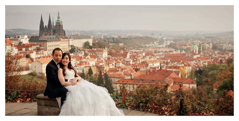 Overlooking Prague Tina & Mike