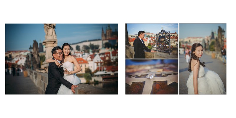 C&C during their Charles Bridge pre wedding