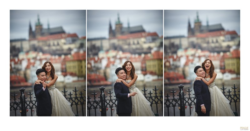 T&M during their Prague pre wedding