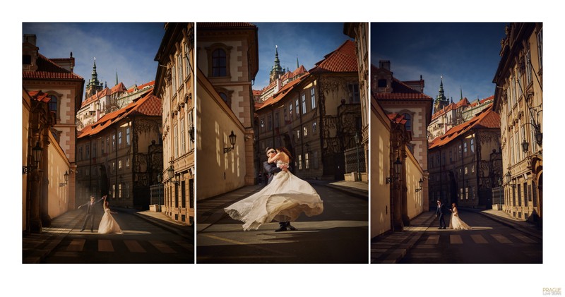 spinning his bride in Mala Strana