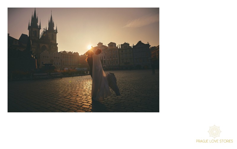 Sherri & Matt Album design - sunrise at Old Town