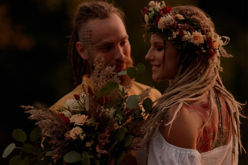 Boho styled love story