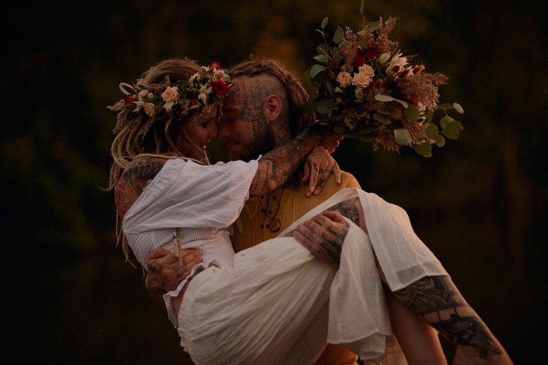 Boho styled love story