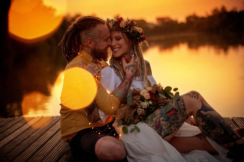 Boho styled love story