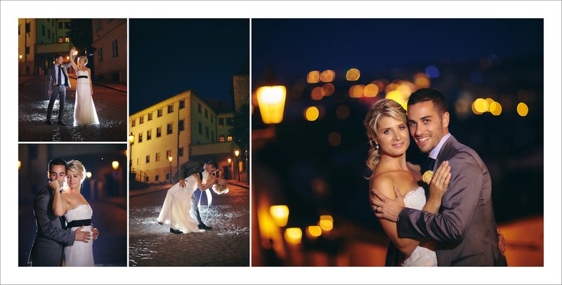 Michelle & Michal night time wedding portraits
