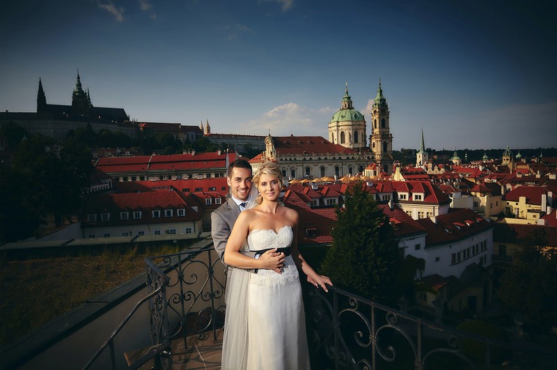 Vrtba Garden wedding portrait Michelle & Michal