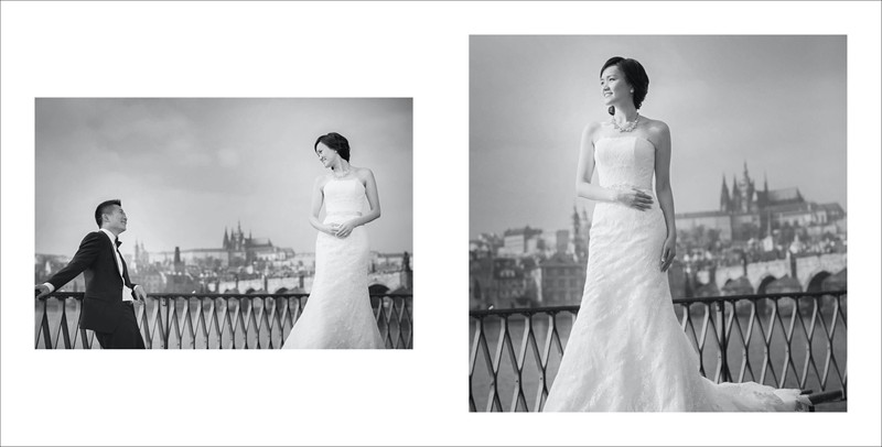 The gorgeous bride & groom Prague portraits