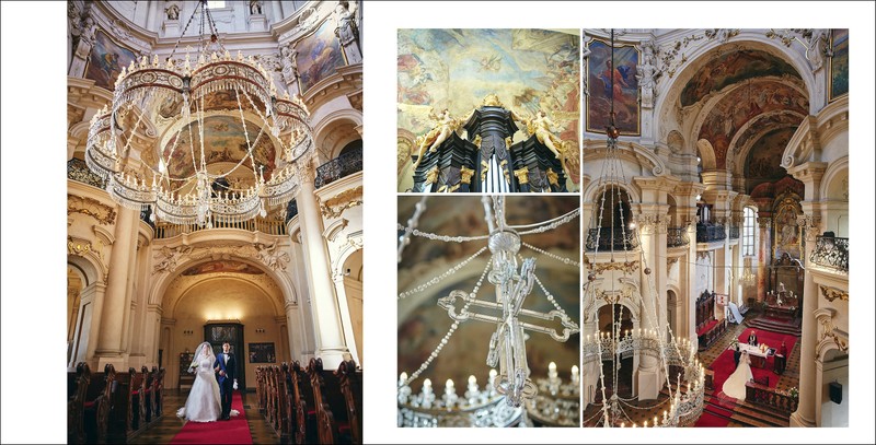 St. Nicholas Prague wedding interior photos