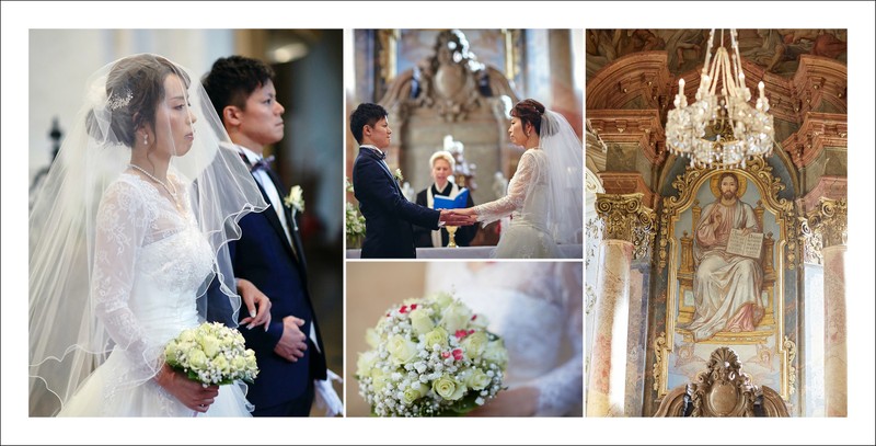 interior images showing wedding ceremony St. Nicholas