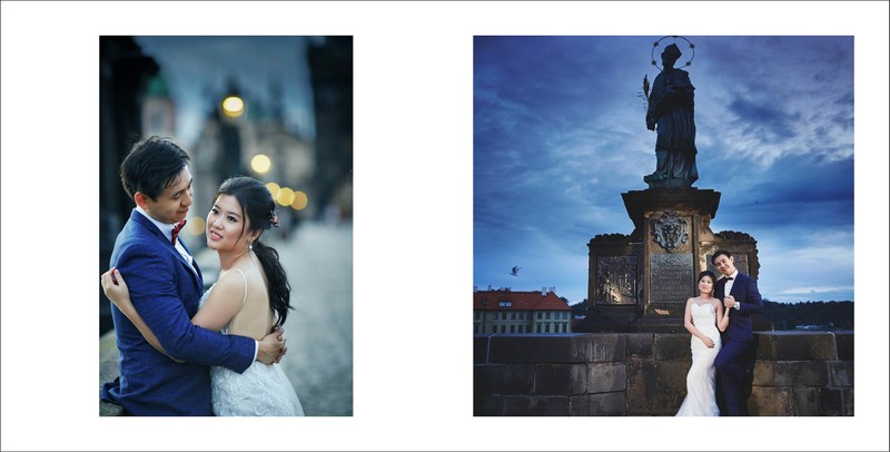 Newlyweds Enjoying The Blue Hour