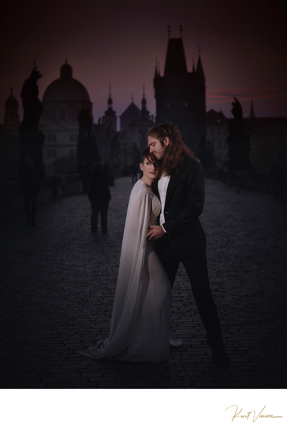 Intimate Newlyweds Charles Bridge