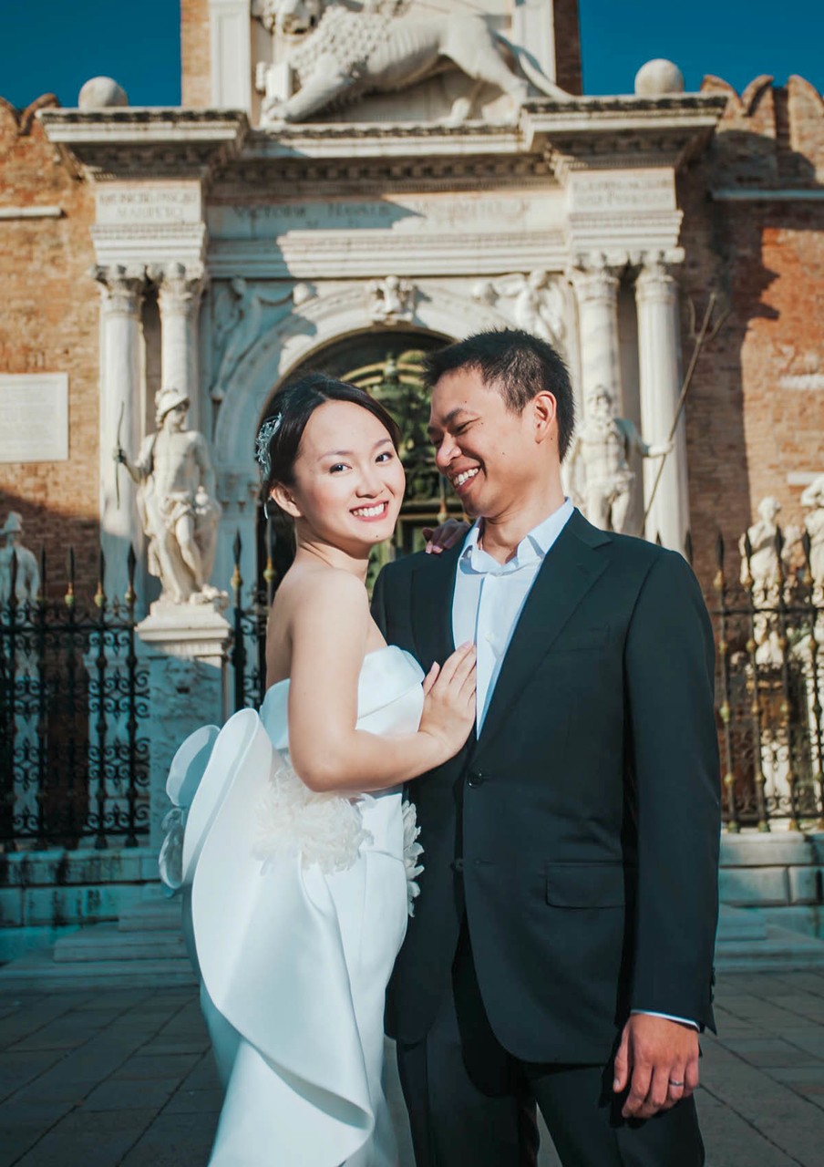 Happy Thai Bride & Groom at Arsenale Venice