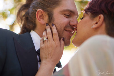 Sherri & Matt post wedding portrait session Sexy Kiss