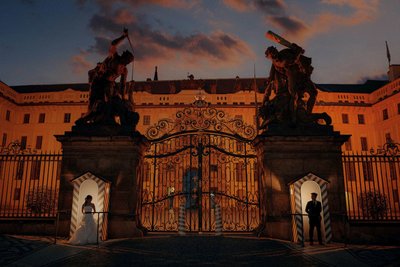 Castle Guard Newlyweds At Night