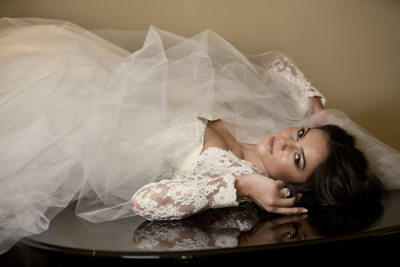 Beverly Hills Hotel Wedding Bride Portrait