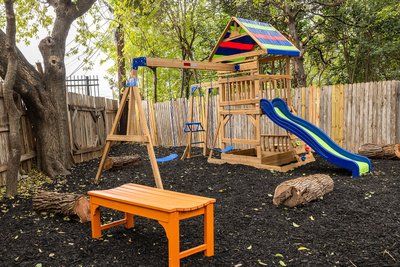 Airbnb with backyard and playground