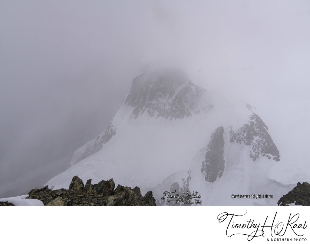 Breithorn, 13,661 feet, on the border of Italy and Switzerand.