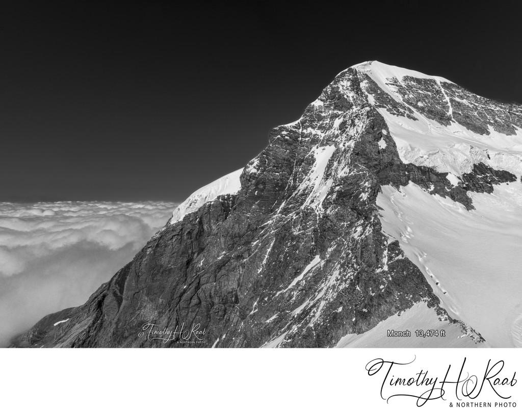 Mönch peak, 13478 feet.