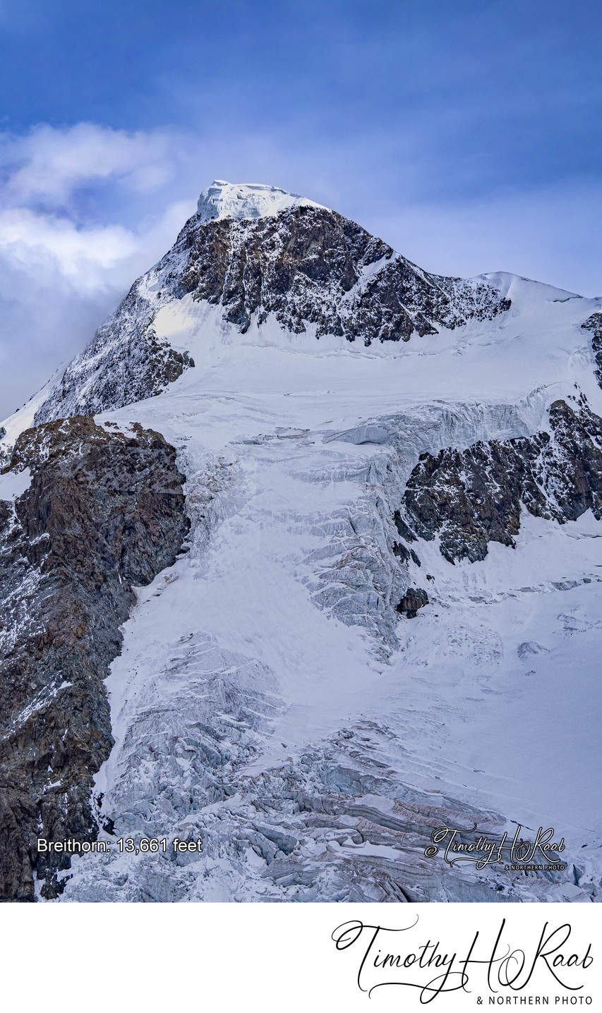 Breithorn, 13,661 feet, on the border of Italy and Switzerand.
