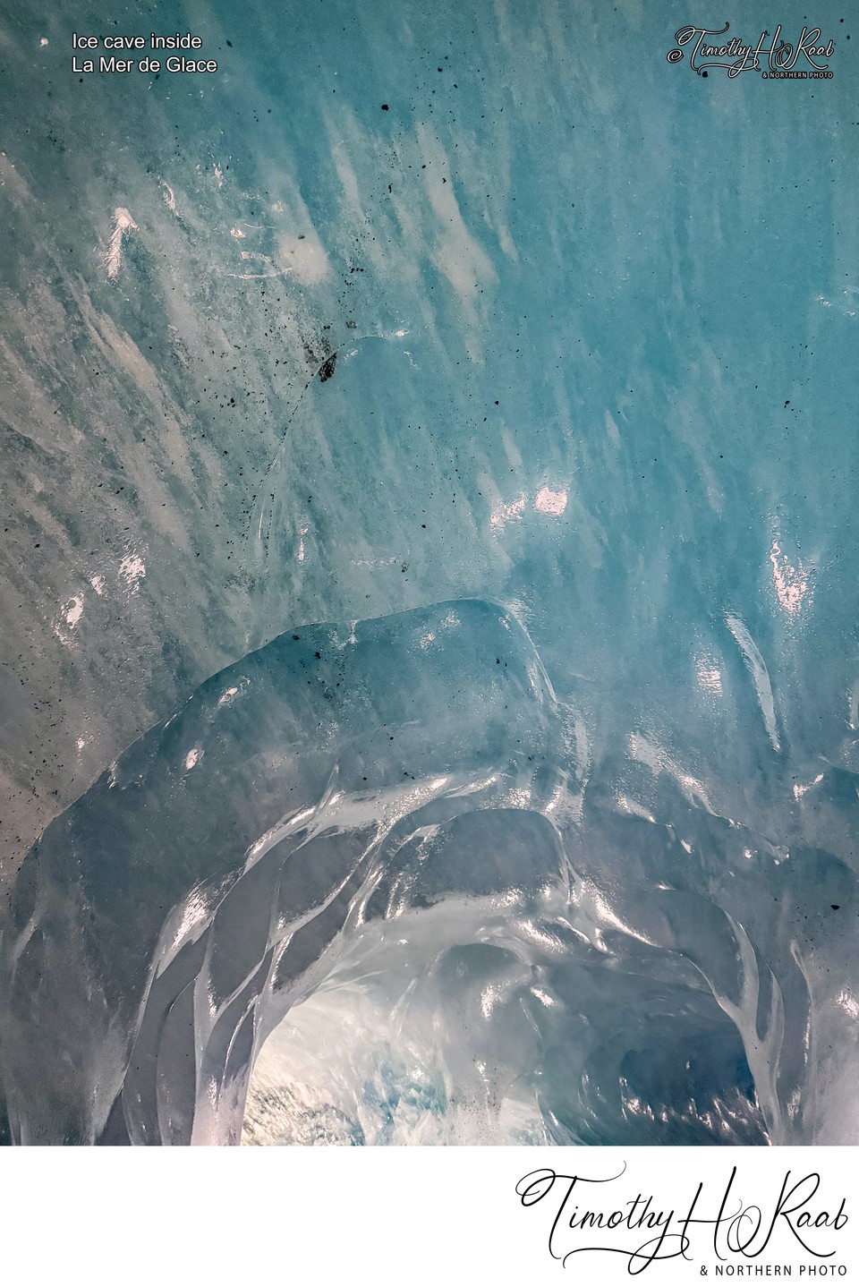 Ice cave under glacier Le Mer de Grace