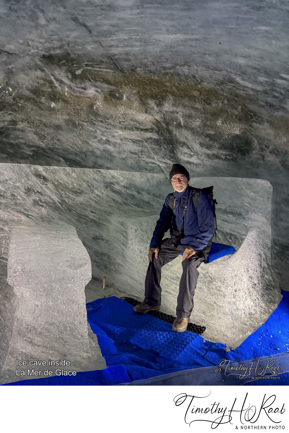 Ice cave under glacier Le Mer de Grace