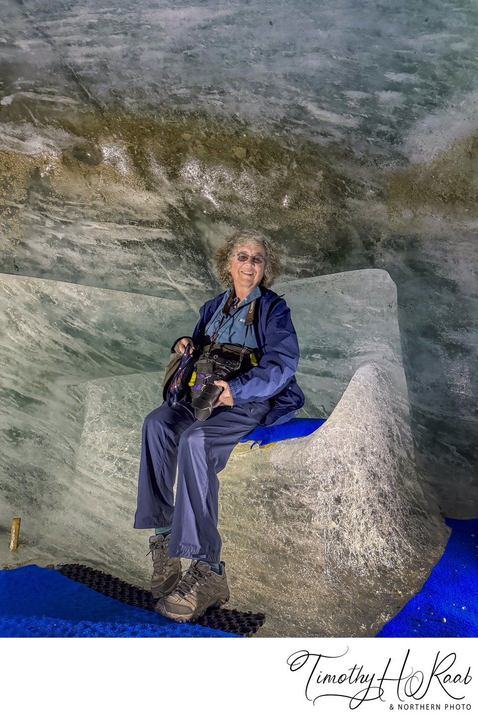 Ice cave under glacier Le Mer de Grace