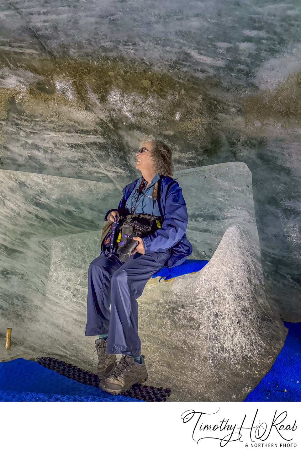 Ice cave under glacier Le Mer de Grace