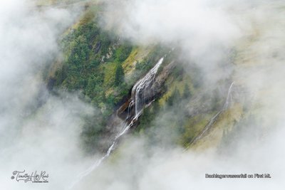 milibach waterfall on first above grindelwald switzerland