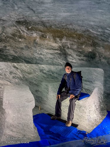 Ice cave under glacier Le Mer de Grace