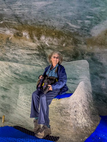 Ice cave under glacier Le Mer de Grace