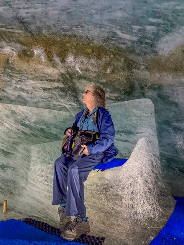 Ice cave under glacier Le Mer de Grace