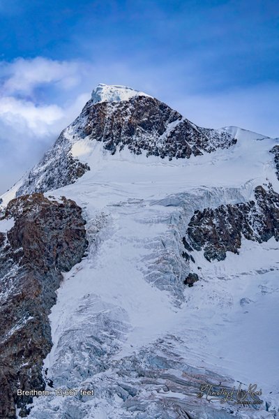 Breithorn, 13,661 feet, on the border of Italy and Switzerand.