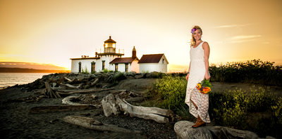 Best Sunset Bridal Portraits Seattle Washington