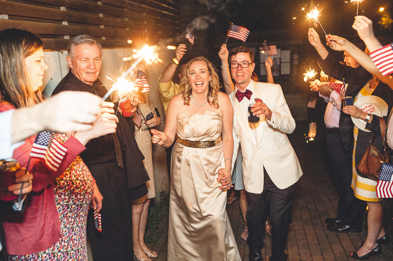 Wedding Sparkler Exit Philadelphia Bartrams Gardens