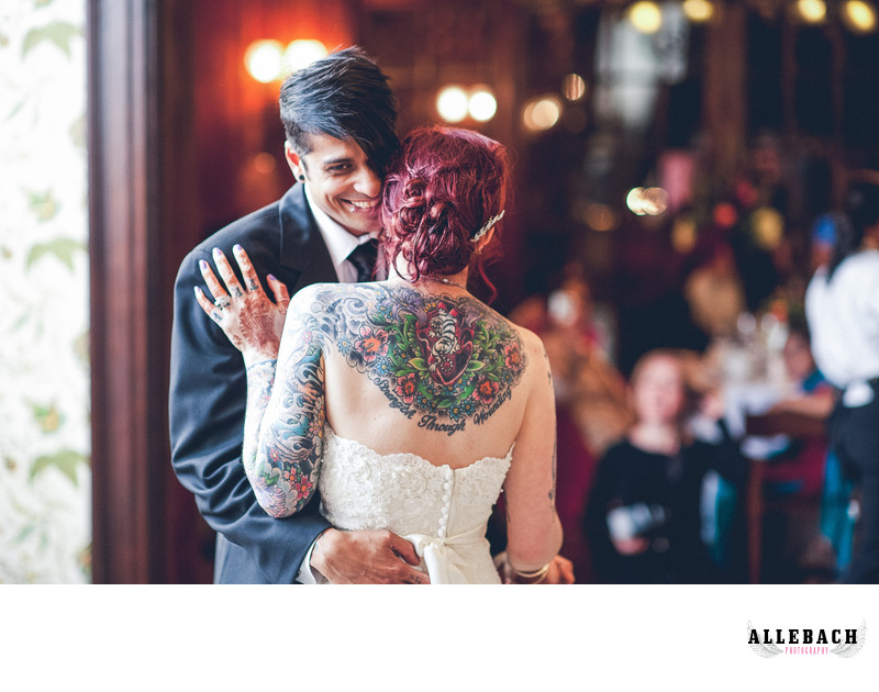tattooed bride and groom dancing tattooed philadelphia wedding tattooed bride and groom dancing tattooed philadelphia wedding