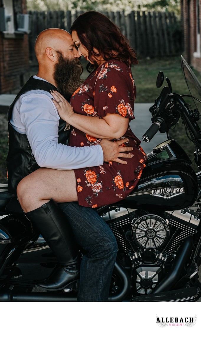 Motorcycle Couples Portraits - Couples Boudoir - Philadelphia's