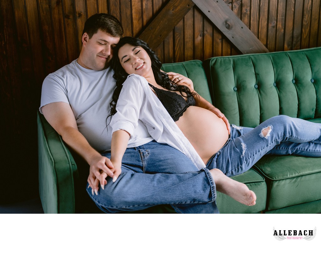 Maternity Couples Photos in our Studio