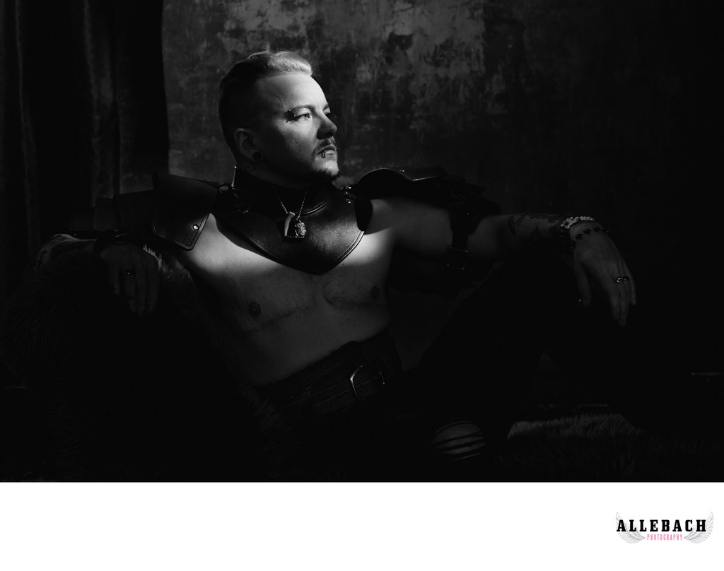 Dark and Moody Men's Boudoir Photography