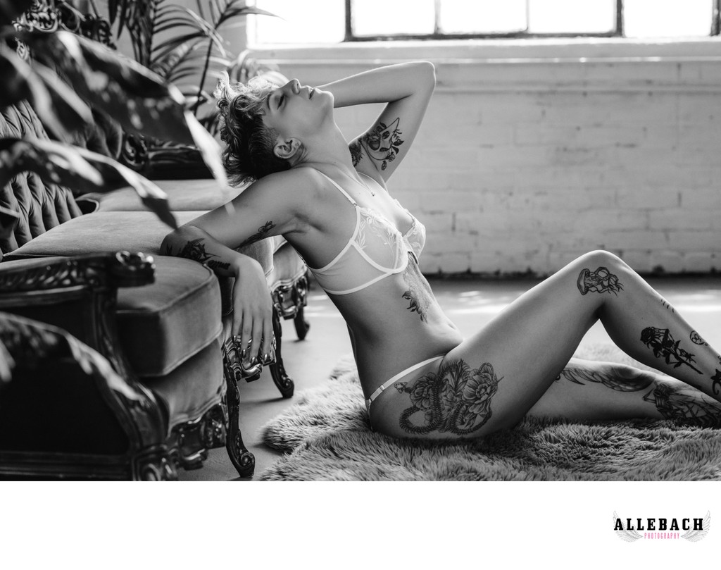 Tattooed Boudoir Photo Session