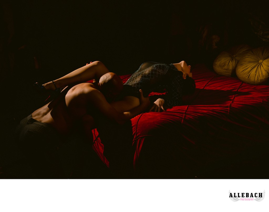 Moody Couples Boudoir Photo