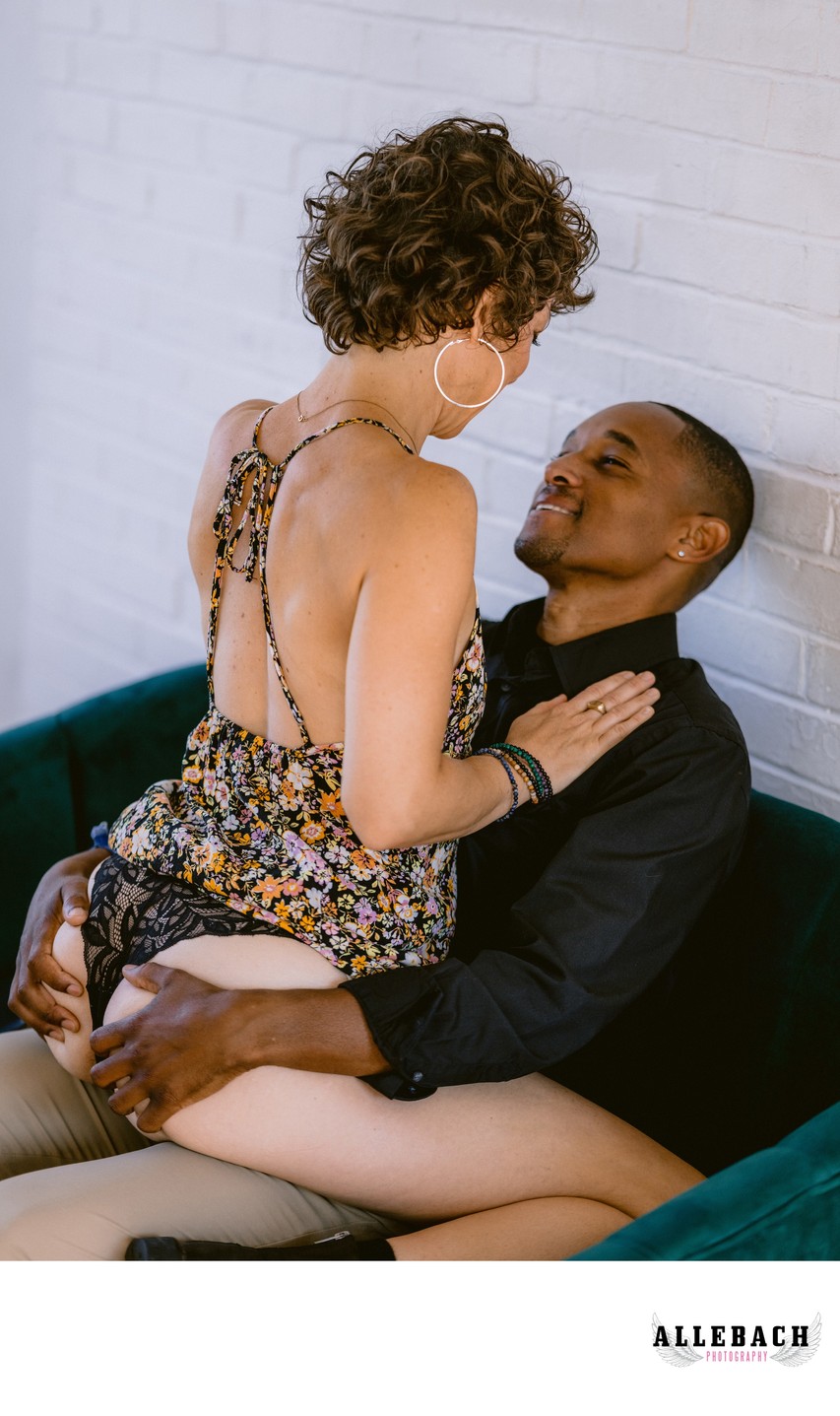 Couples Boudoir with Dress