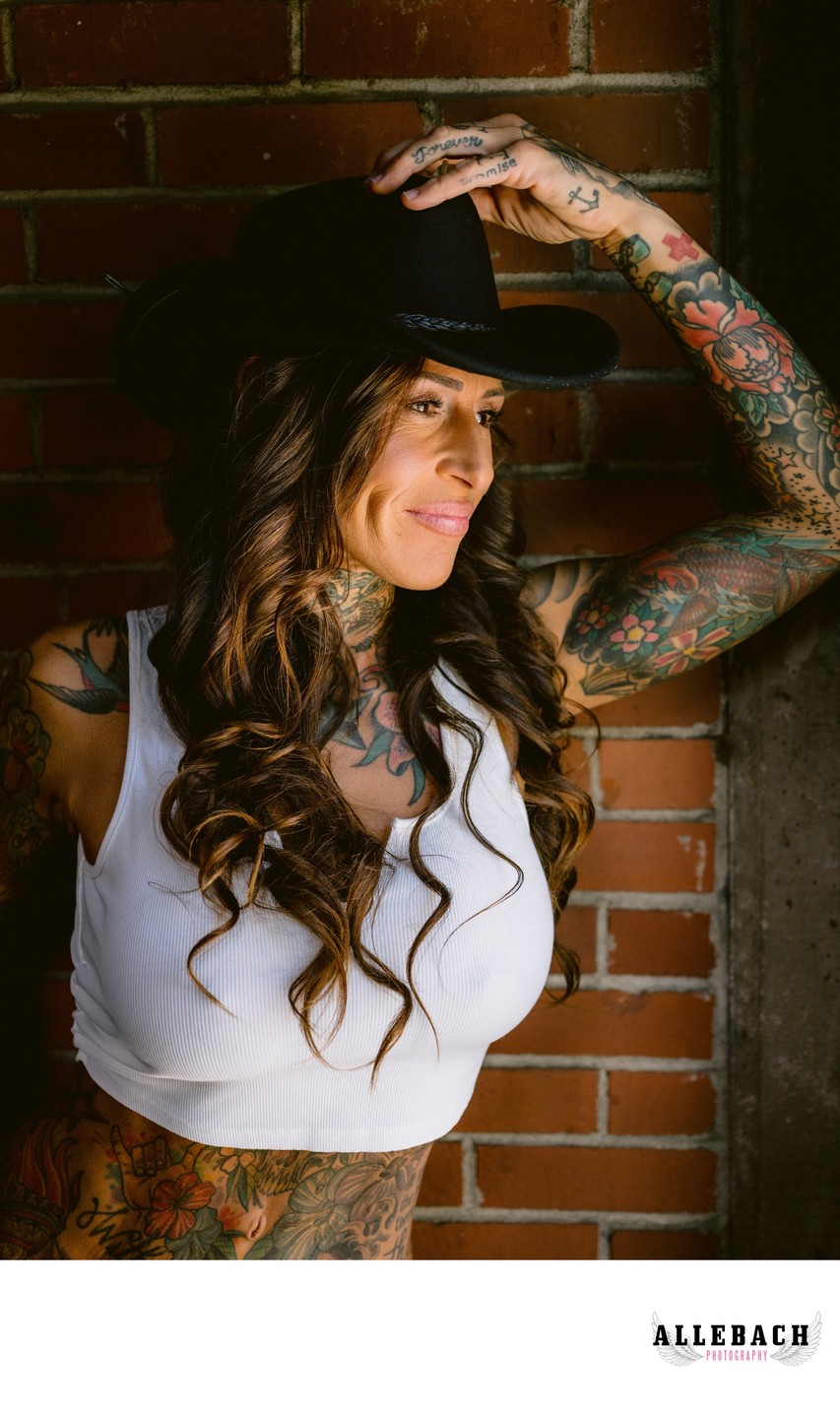 Boudoir with a Cowboy Hat