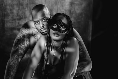 Black and White Couples Boudoir