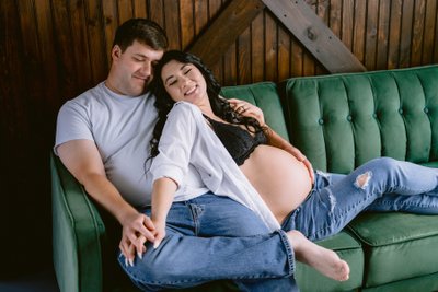 Maternity Couples Photos in our Studio