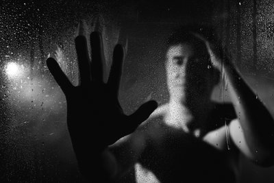 Men's Boudoir Shower scene