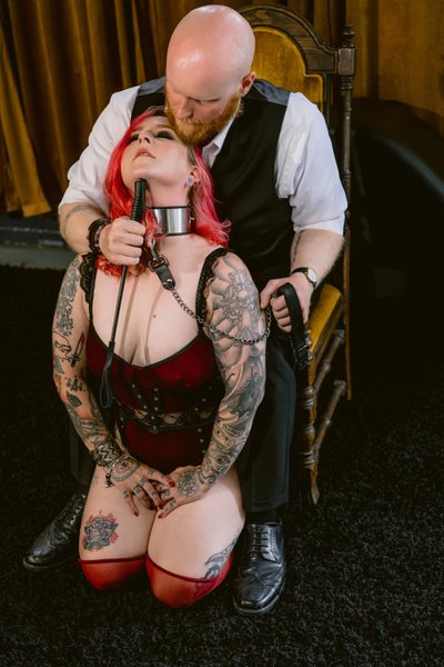 Beautiful Couples Photography with Leash & Submissive Subject