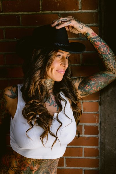 Boudoir with a Cowboy Hat