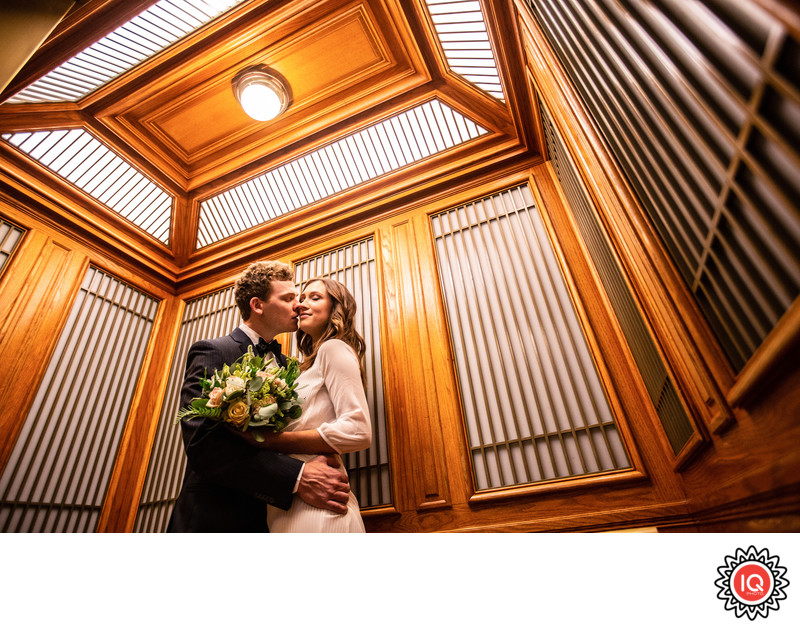 Elevator Kiss at SF City Hall