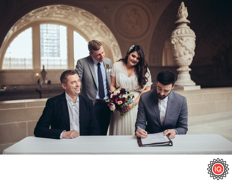 Marriage License Signing at SF City Hall